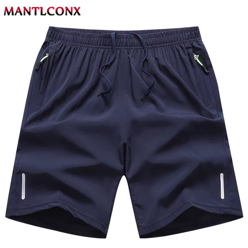 Summer Men'S Sport Shorts Cool Sportswear Running Shorts Casual Bottoms Gym Fitness Training Jogging Short Pants Men Black Gray