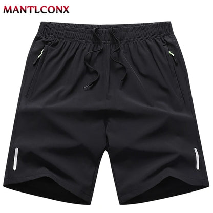 Summer Men'S Sport Shorts Cool Sportswear Running Shorts Casual Bottoms Gym Fitness Training Jogging Short Pants Men Black Gray