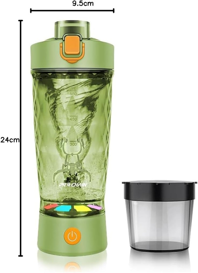 Electric Protein Shaker Bottle, Protein Shakes Mixer, Portable Pre Workout Self Mixing Cup, Made with Bpa-Free Tritan, 22Oz