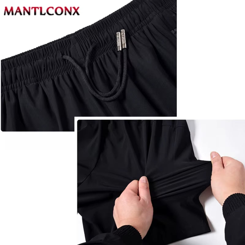 Summer Men'S Sport Shorts Cool Sportswear Running Shorts Casual Bottoms Gym Fitness Training Jogging Short Pants Men Black Gray