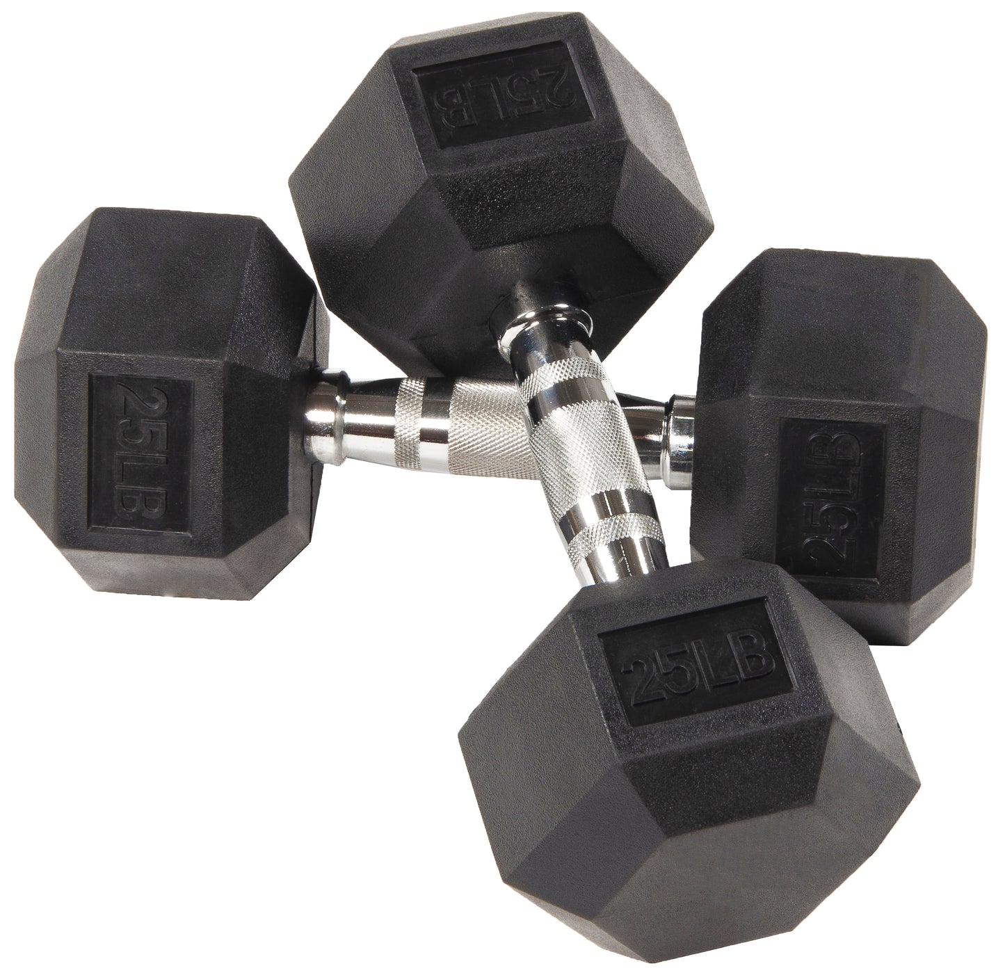 150LB Rubber Coated Hex Dumbbell Weight Set with A-Frame Rack, 5-25 Lbs Pairs