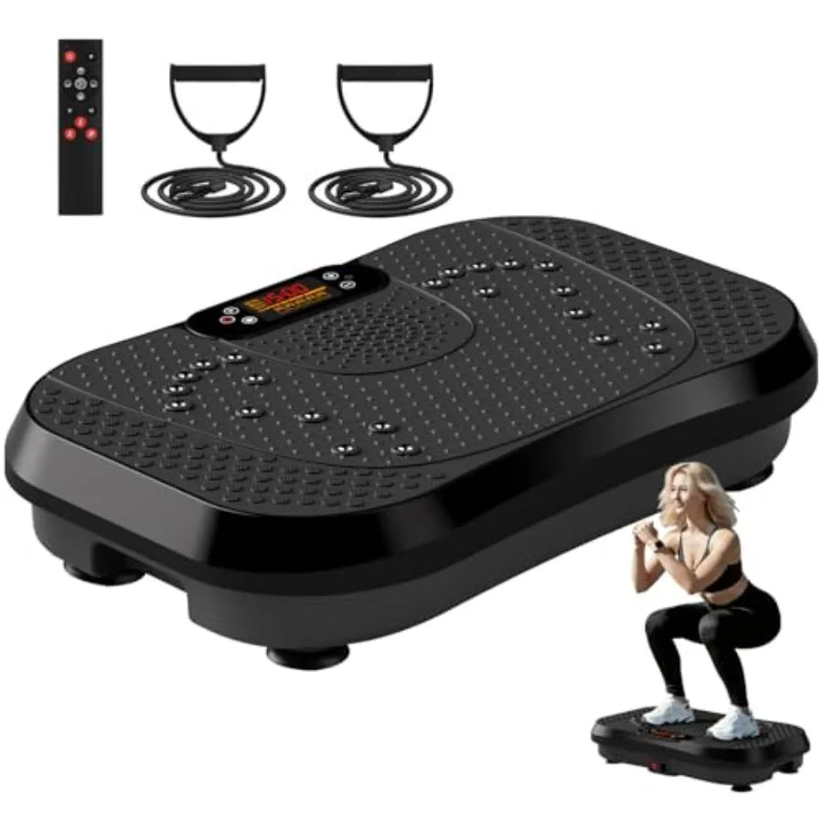 Softgym Vibration Plate Exercise Machine for Lymphatic Drainage Power Vibrate Stand Shake Board 450 Lbs Capacity Whole Body Wor