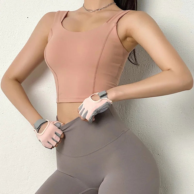 Sexy Back Stretchy Gym Yoga Sports Bras Women Push up Breathable Fitness Workout Bras Athletic Sport Brassiere Crop Top