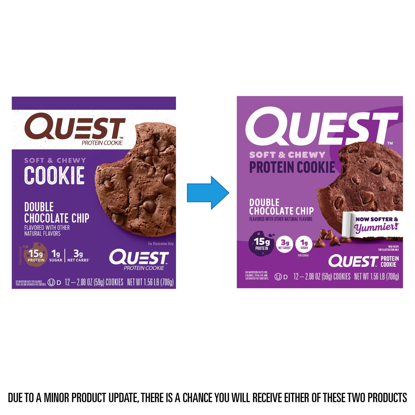(6 Pack)  Protein Cookie, High Protein, Double Chocolate Chip, 15G Protein, 4 Count
