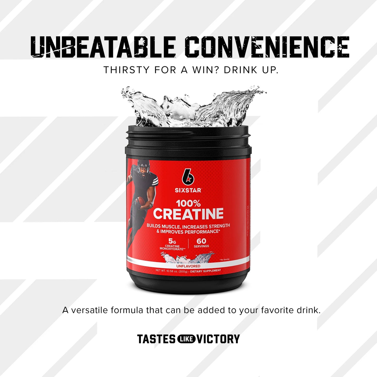 100% Creatine Powder, Supports Muscles, Unflavored, 10.58 Oz, 80 Servings