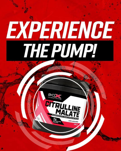 Biox Citrulline Malate Powder | 3G L-Citrulline Supplement for Blood Flow, Pumps & Endurance | Nitric Oxide Support | Unflavoured, 85 Servings, 250G