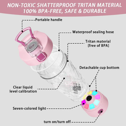 Electric Protein Shaker Bottle, Protein Shakes Mixer, Portable Pre Workout Self Mixing Cup, Made with Bpa-Free Tritan, 22Oz
