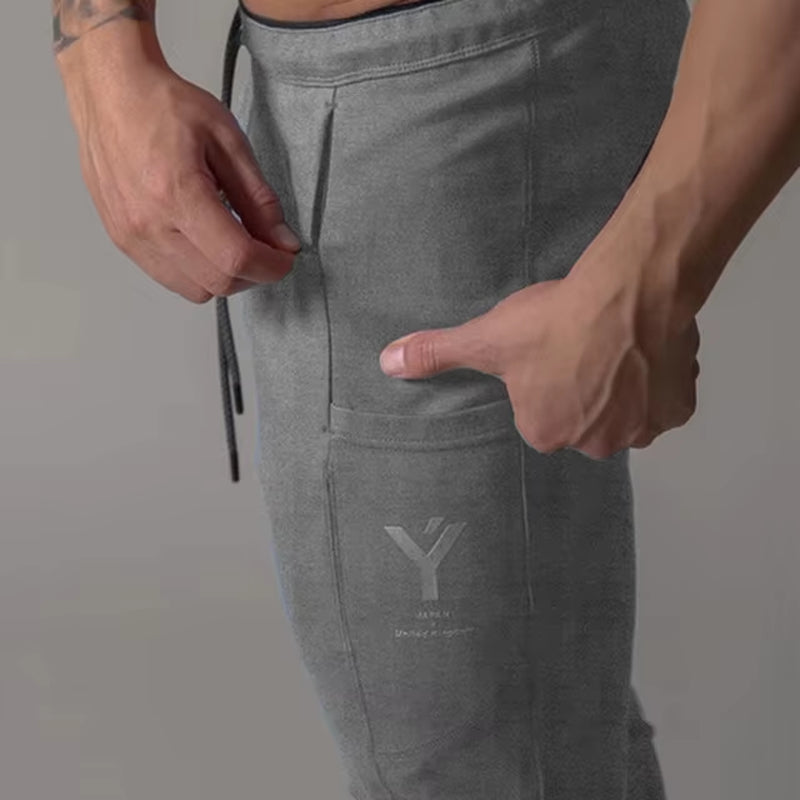 Side Stripe JP&UK New Autumn Men Gym Training Jogging Pants Men Joggers Slim Fit Sweatpants Cotton Running Sport Pants