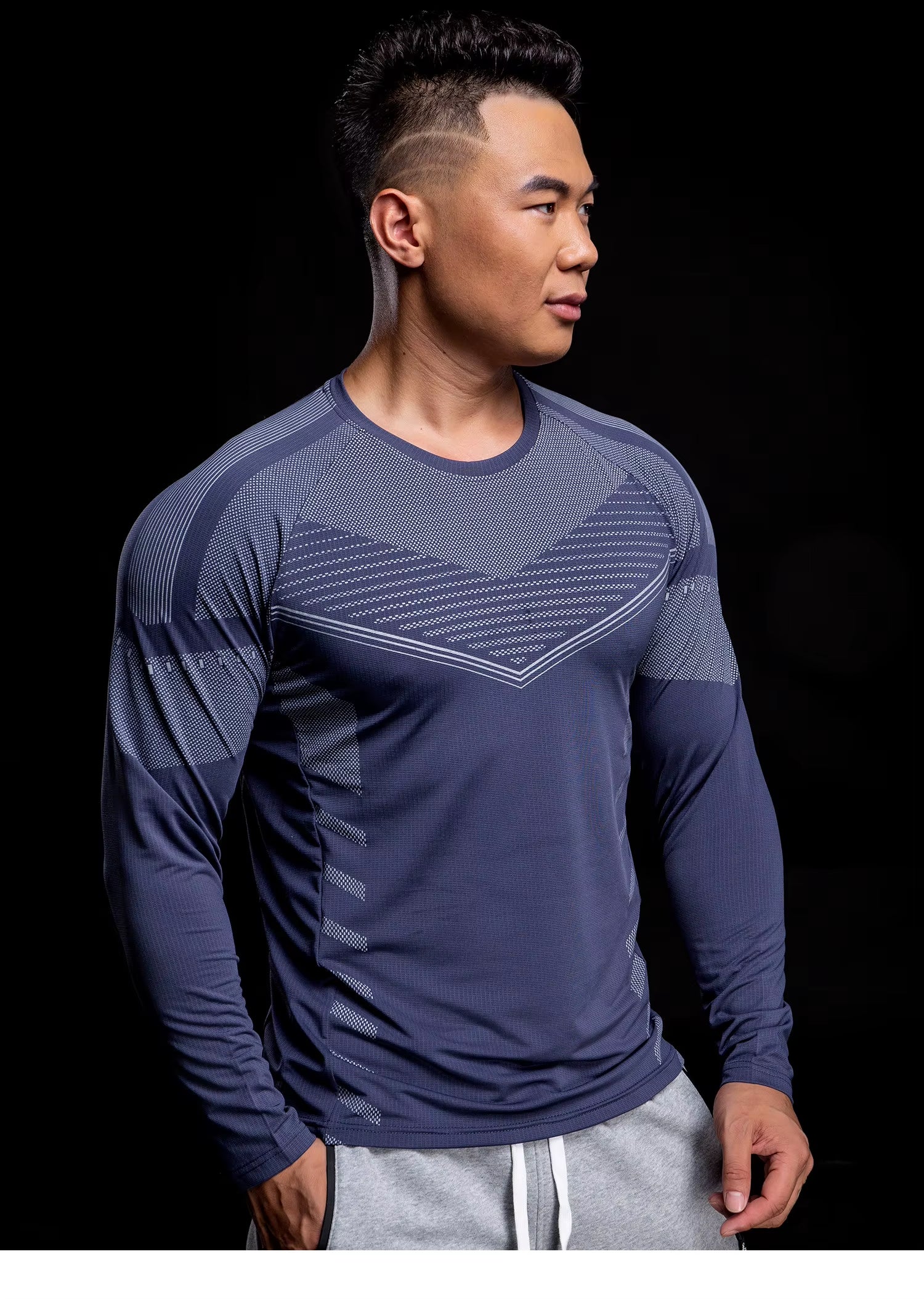 New Long Sleeve T Shirt Sport Men Gym Shirt Quick Dry Gym Fitness Training Running T Shirt Men Workout T-Shirt Bodybuilding Tops