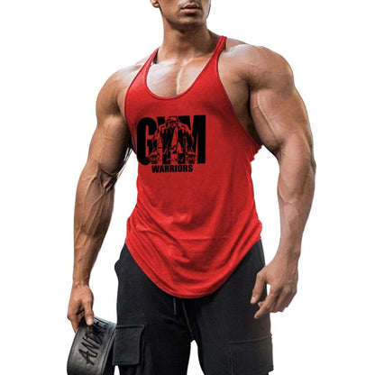 Bodybuilding Stringer Tank Top Men Cotton Gym Clothing Mens Fitness Racer Vest Summer Sleeveless Sportswear Workout Tanktop