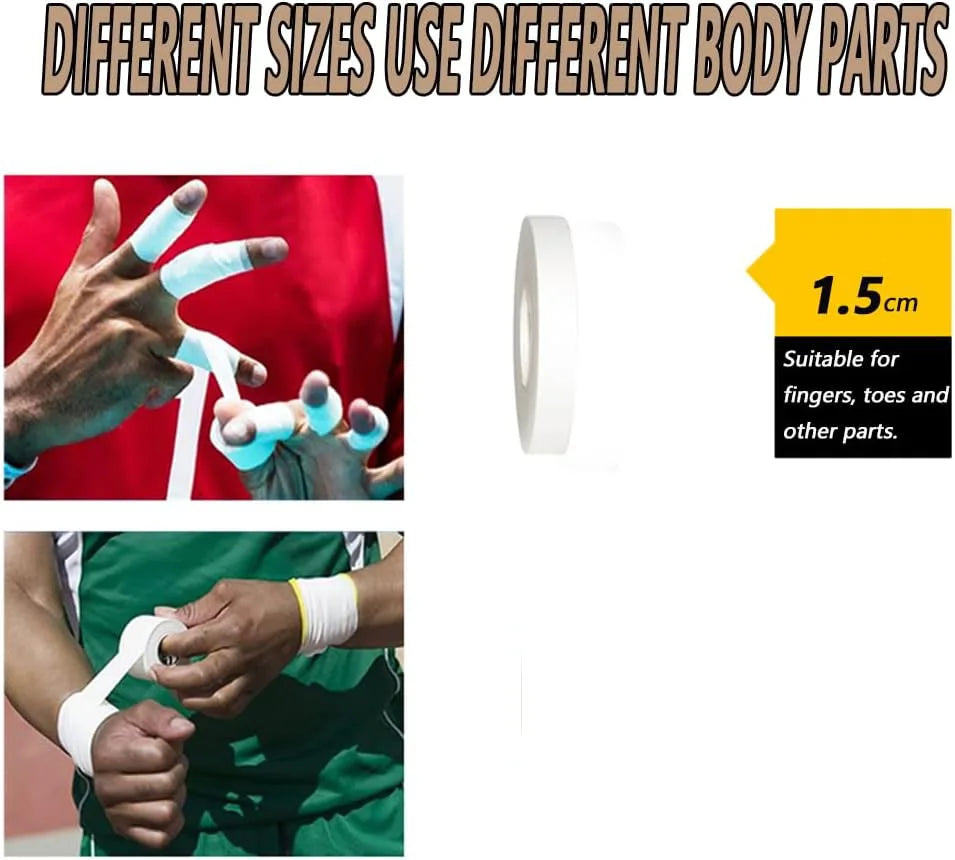 3/6Pcs Athletic Tape for Fingers Feet Sweat Volleyball Tape for Jiu Jitsu Bouldering Rock Climbing1.5Cm (White) Easy Tear