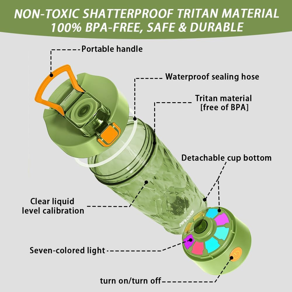 Electric Protein Shaker Bottle, Protein Shakes Mixer, Portable Pre Workout Self Mixing Cup, Made with Bpa-Free Tritan, 22Oz