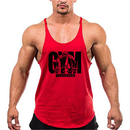 Bodybuilding Stringer Tank Top Men Cotton Gym Clothing Mens Fitness Racer Vest Summer Sleeveless Sportswear Workout Tanktop