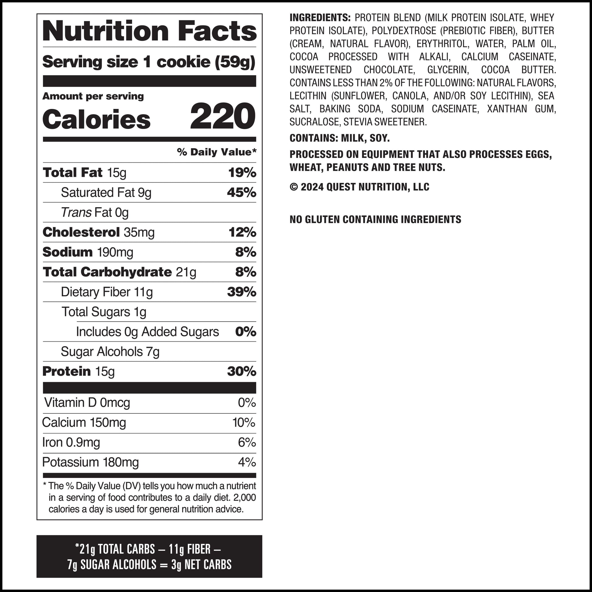 (6 Pack)  Protein Cookie, High Protein, Double Chocolate Chip, 15G Protein, 4 Count