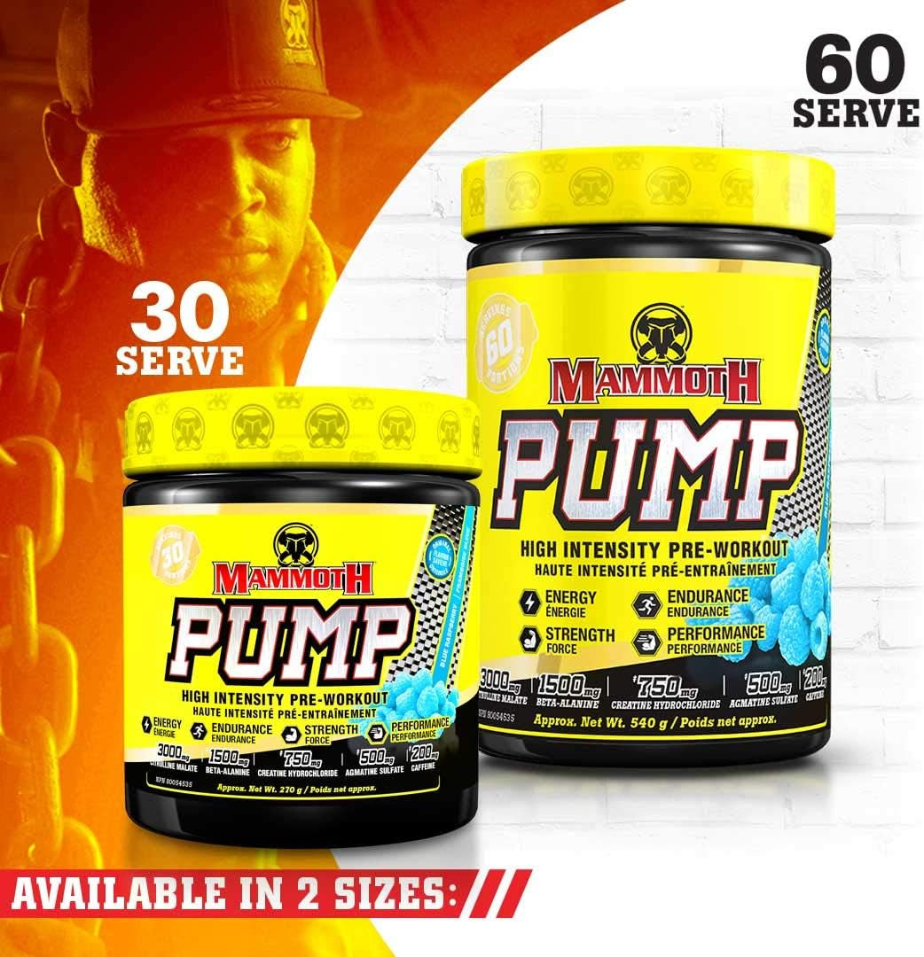 PUMP – Pre Workout Powder, Superior Muscle Pumps, Increase Strength & Endurance, Explosive Power & Energy Supplement, Heightened Focus, Quick Recovery, Reduced Soreness (30 Serves, Blue Raspberry)