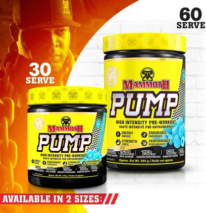 PUMP – Pre Workout Powder, Superior Muscle Pumps, Increase Strength & Endurance, Explosive Power & Energy Supplement, Heightened Focus, Quick Recovery, Reduced Soreness (30 Serves, Blue Raspberry)