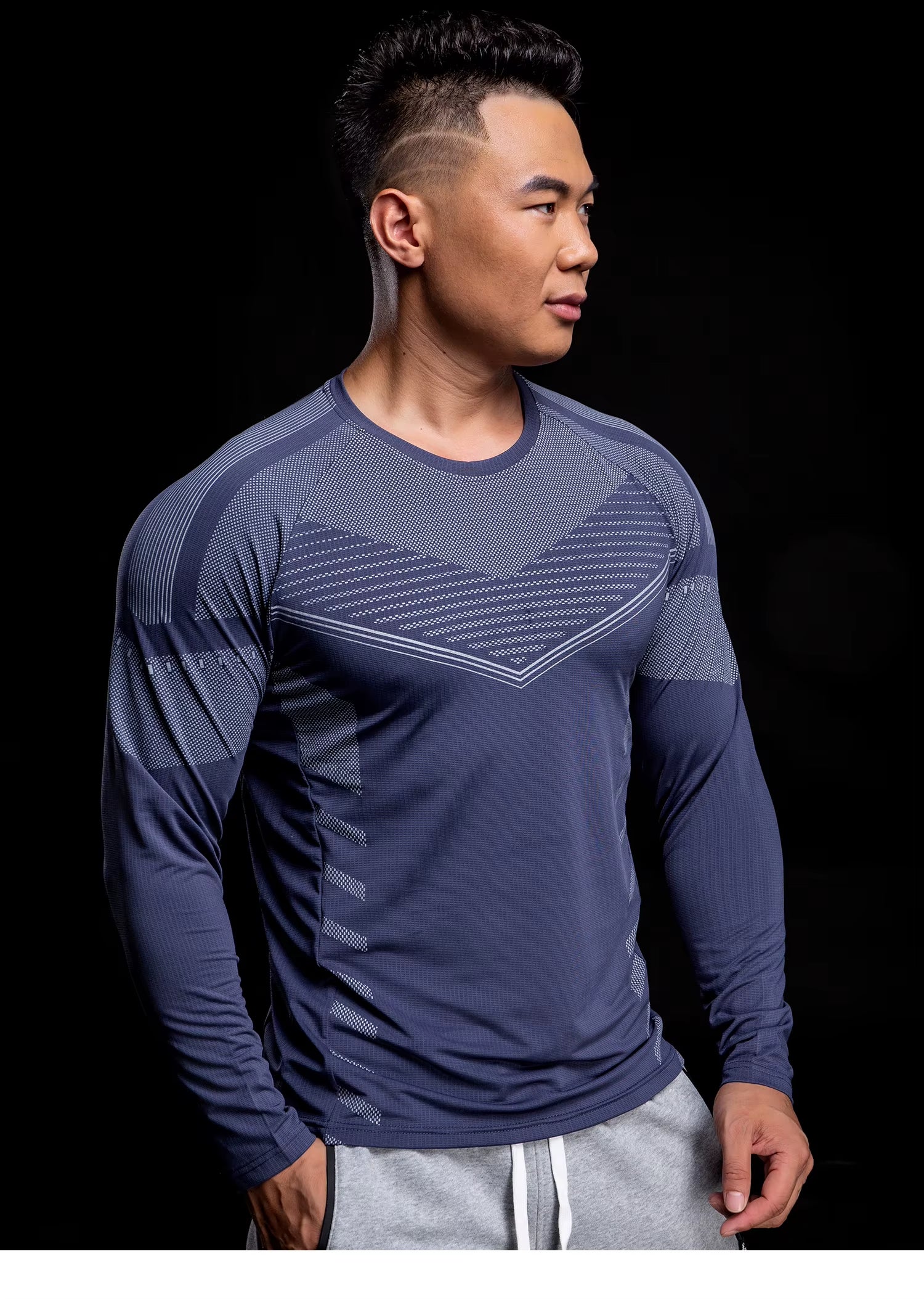 New Long Sleeve T Shirt Sport Men Gym Shirt Quick Dry Gym Fitness Training Running T Shirt Men Workout T-Shirt Bodybuilding Tops