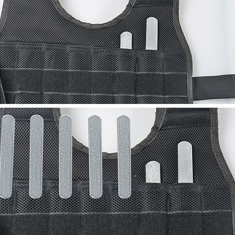 Suteng-Loading Weighted Vest for Boxing Training, Workout Equipment, Adjustable Waistcoat Jacket, Sand Clothing, 20Kg, 50Kg