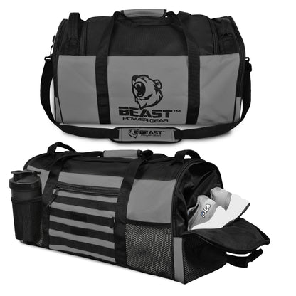 Beast Power Gear Gym Duffle Bag- Workout, Boxing, MMA, Sports Gym Bag with Shoes Compartment Adjustable Shoulder Strap for Men & Women