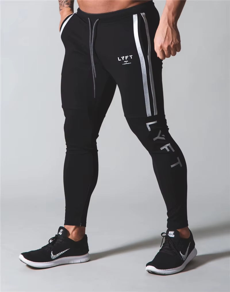 Side Stripe JP&UK New Autumn Men Gym Training Jogging Pants Men Joggers Slim Fit Sweatpants Cotton Running Sport Pants