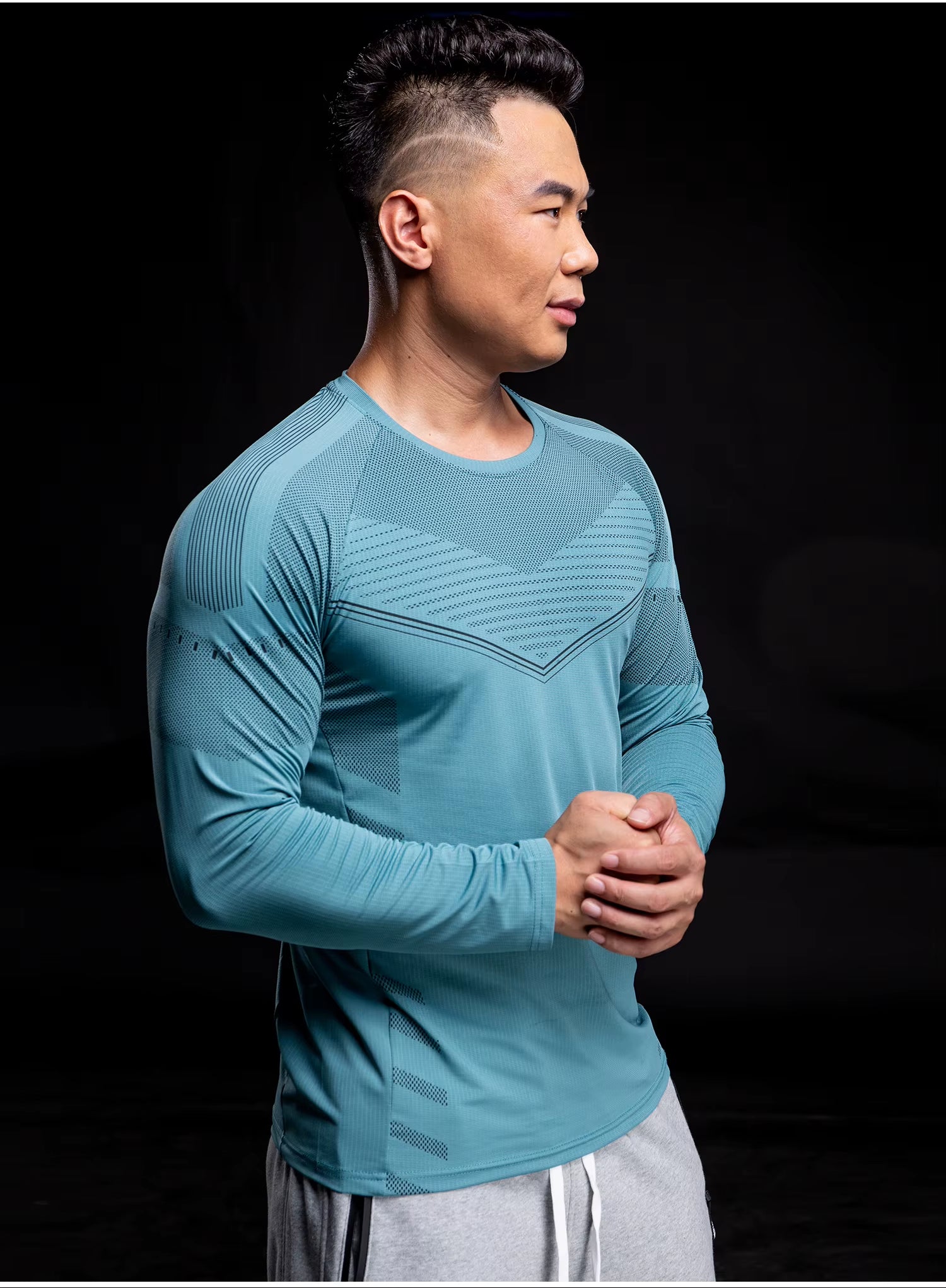New Long Sleeve T Shirt Sport Men Gym Shirt Quick Dry Gym Fitness Training Running T Shirt Men Workout T-Shirt Bodybuilding Tops