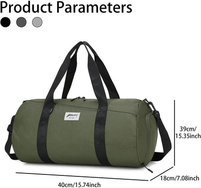 BE SMART Waterproof Men'S Gym Bag with Shoe Compartment, Lightweight Large Duffel for Travel, Sports & Fitness (Olive Green)