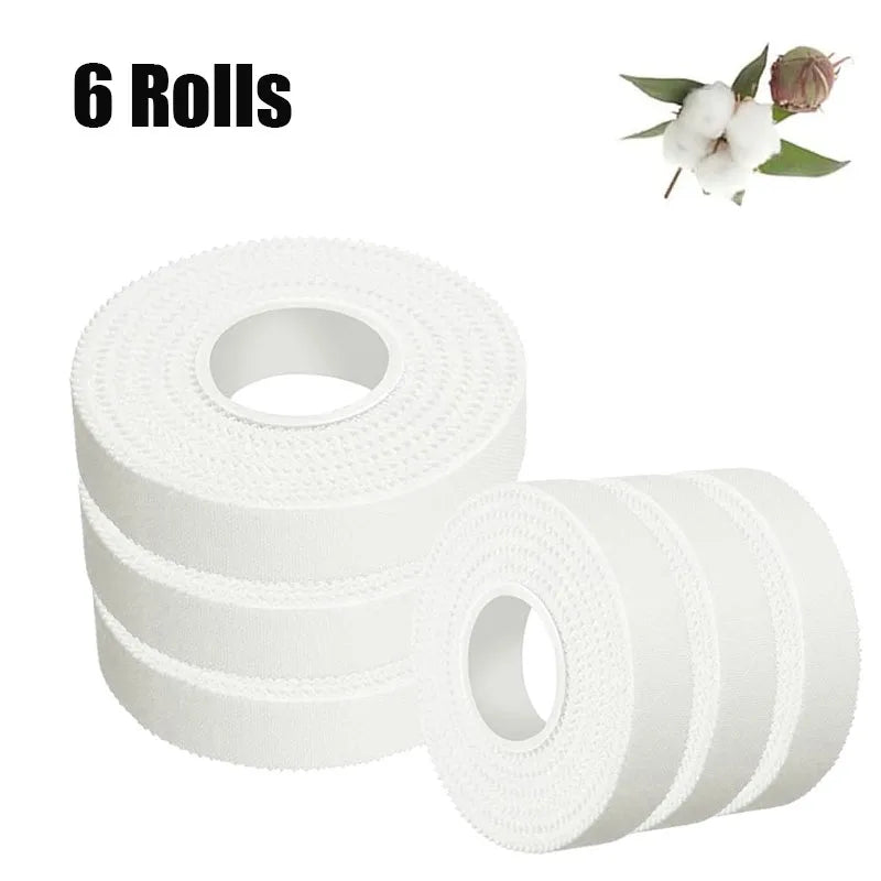 3/6Pcs Athletic Tape for Fingers Feet Sweat Volleyball Tape for Jiu Jitsu Bouldering Rock Climbing1.5Cm (White) Easy Tear