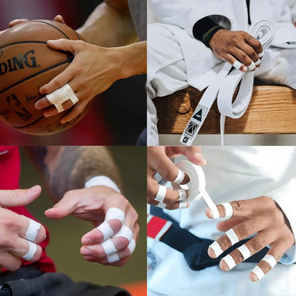 3/6Pcs Athletic Tape for Fingers Feet Sweat Volleyball Tape for Jiu Jitsu Bouldering Rock Climbing1.5Cm (White) Easy Tear