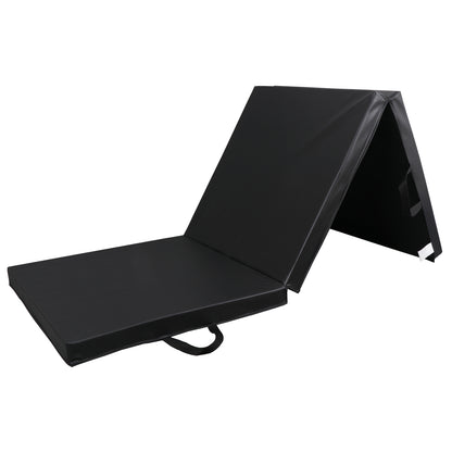 6' Exercise Tri-Fold EPE Foam PU Leather Gym Mat Yoga Martial Arts Home Gym