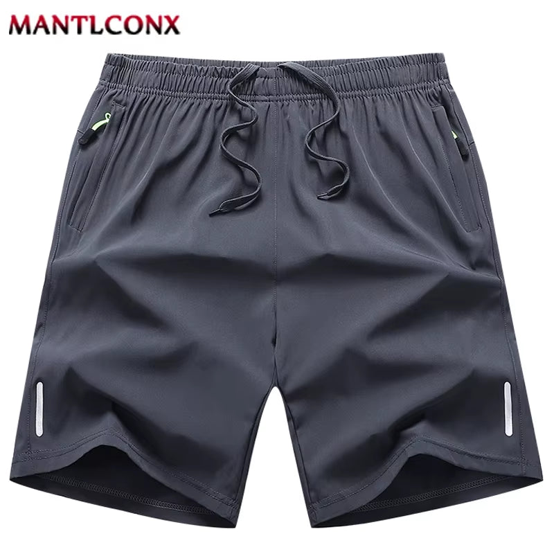 Summer Men'S Sport Shorts Cool Sportswear Running Shorts Casual Bottoms Gym Fitness Training Jogging Short Pants Men Black Gray