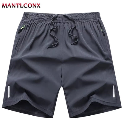 Summer Men'S Sport Shorts Cool Sportswear Running Shorts Casual Bottoms Gym Fitness Training Jogging Short Pants Men Black Gray