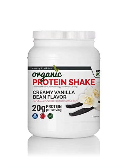 Organic Protein Shake - Creamy Vanilla Bean Flavor
