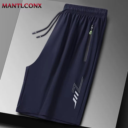 Summer Men'S Sport Shorts Cool Sportswear Running Shorts Casual Bottoms Gym Fitness Training Jogging Short Pants Men Black Gray