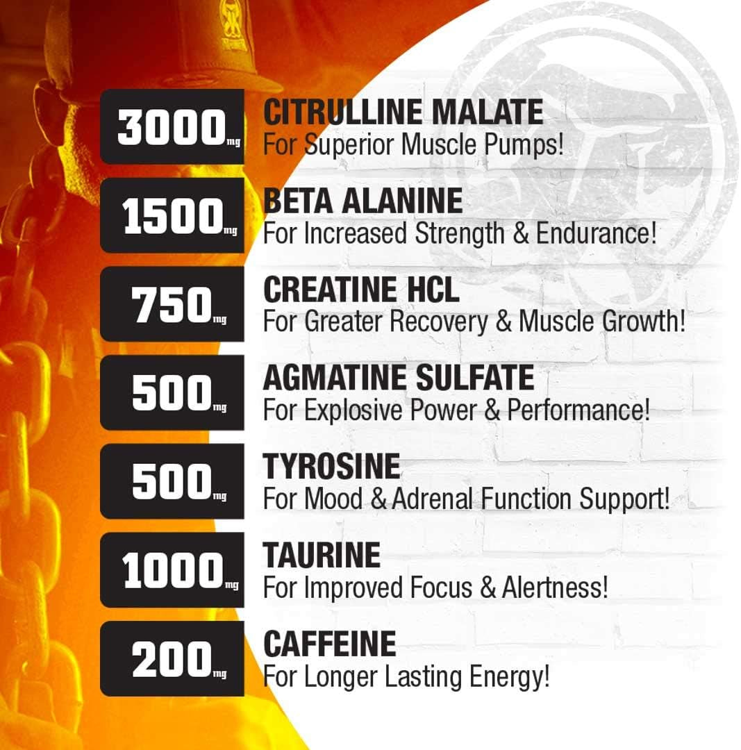 PUMP – Pre Workout Powder, Superior Muscle Pumps, Increase Strength & Endurance, Explosive Power & Energy Supplement, Heightened Focus, Quick Recovery, Reduced Soreness (30 Serves, Blue Raspberry)